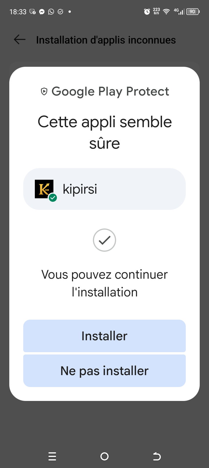 Application sûre