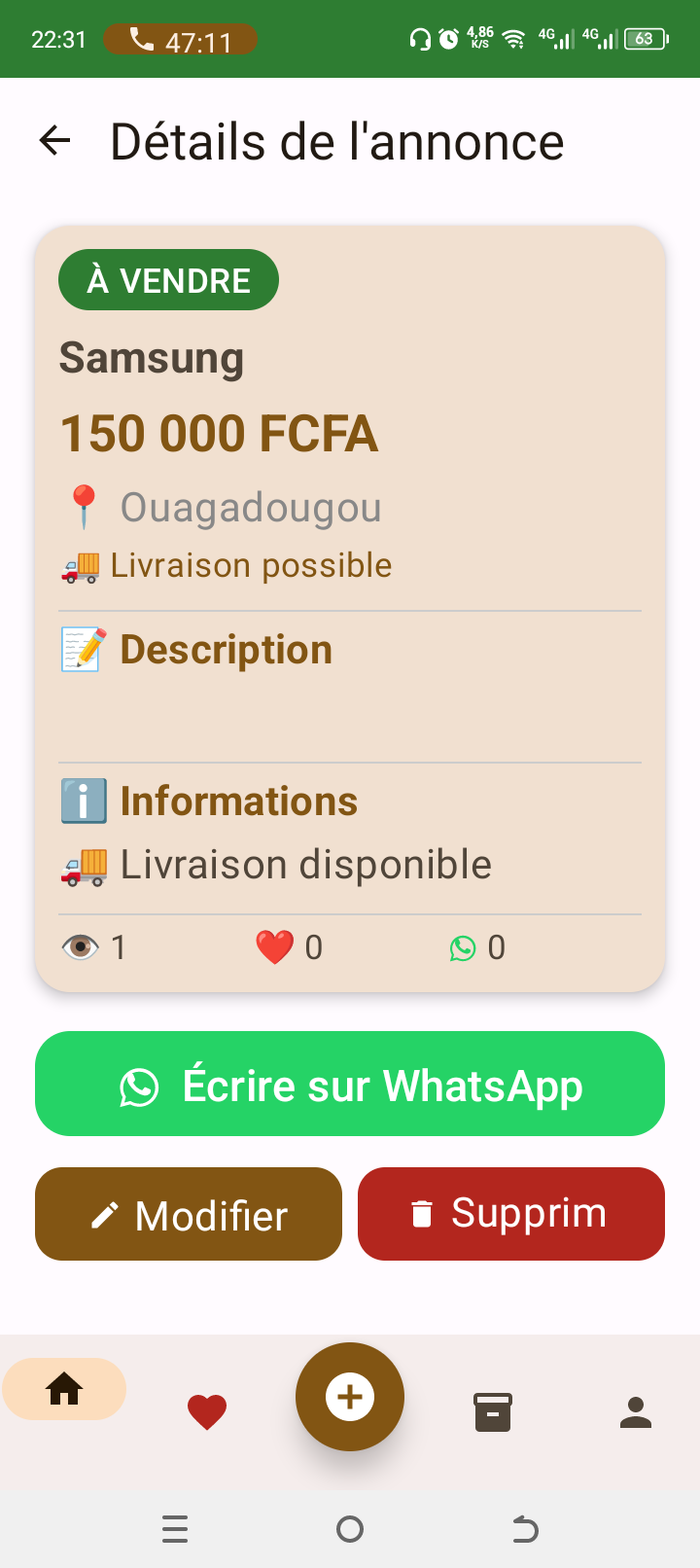 Détails annonce Kipirsi
